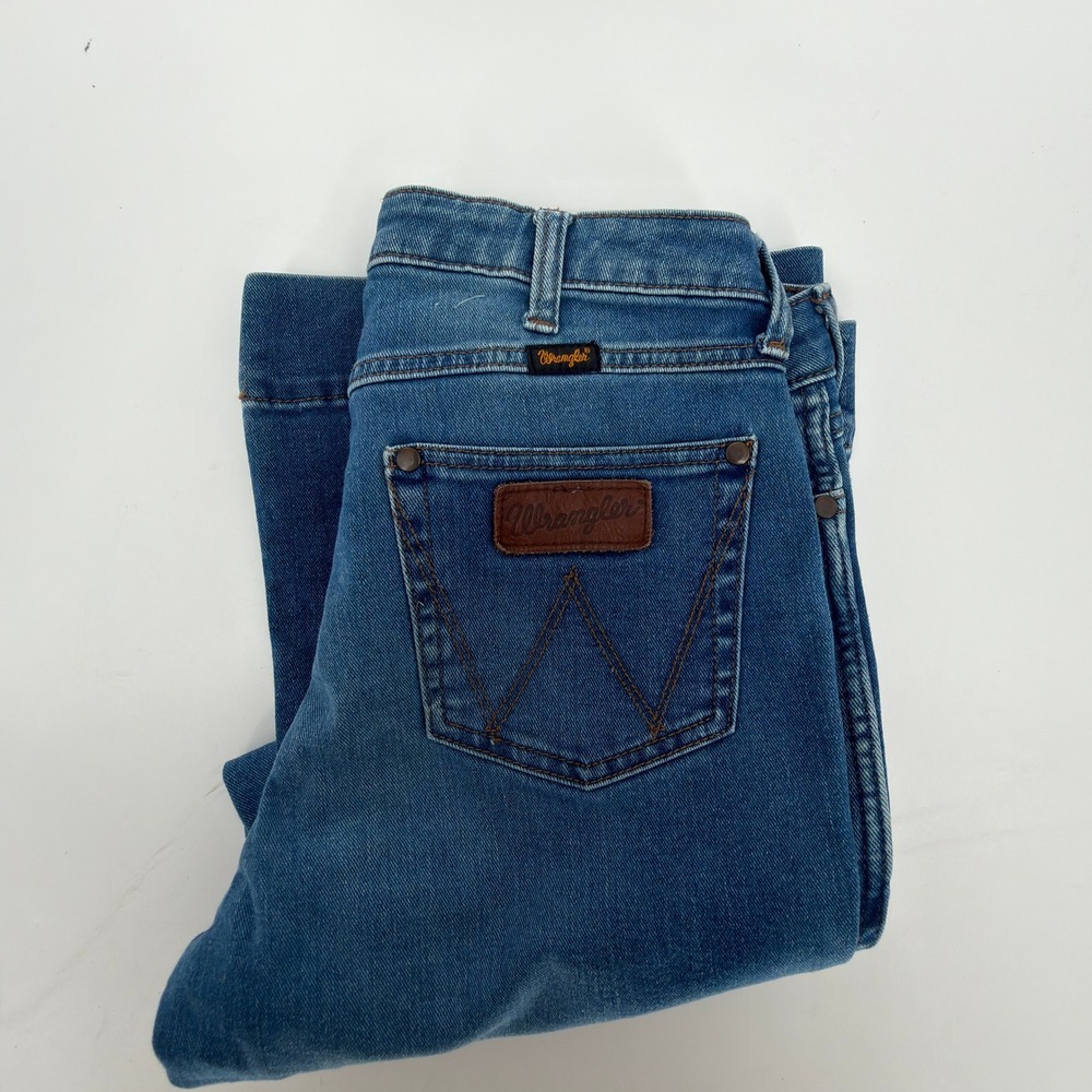 Wrangler Retro Womens High Rise Trouser Boot Jeans Medium Wash Denim 31x31.5